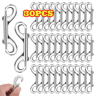 2-Pack Heavy Duty Locking Dog Leash Clips - 1/2 Inch Swivel Lobster Claw Clasps