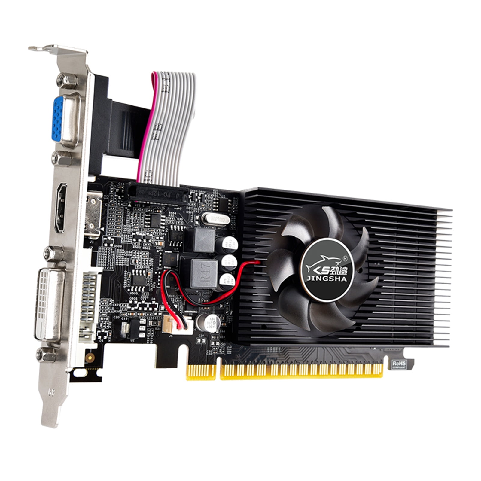Sorven computer graphics cards GT730 Graphics Card 4GB/DDR3/128bit Memory 700MHz Core Frequency Compatible with VGA+DVI+ Ports for Office Game