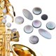 thumbnail image 4 of Juego de almohadillas de botón para saxofón, accesorios para instrumentos musicales, color blanco y negro, 9 Uds., 4 of 8
