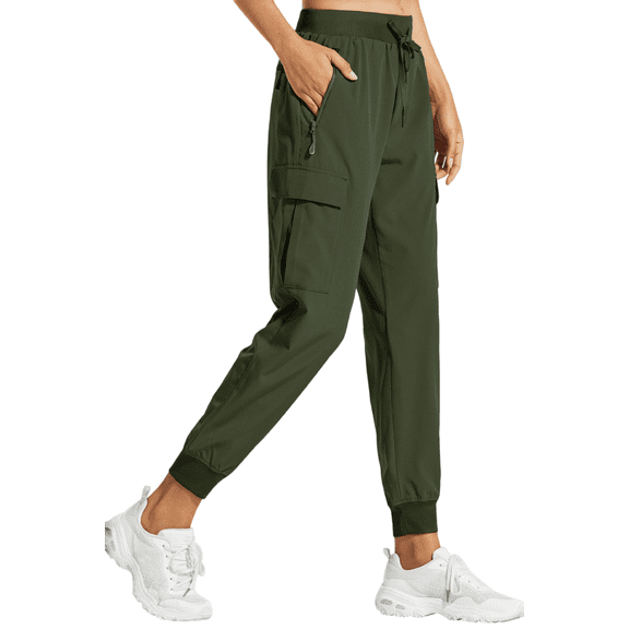 YAPPO Women's Cargo Jogger Pants Lightweight Quick Dry Hiking Pants with 5 Pockets, Water Resistant UPF 50 Travel Athletic Pants