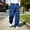 Blue, variant on Men's Casual Baggy Sweatpants Wide Leg Golf Travel Pants Streetwear Joggers with Back Pockets Size 3XL Blue