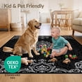 thumbnail image 4 of ODIKA 2'x3' Ultra-Soft Accent Mat, Gothic Vintage Haul Mirrored Border Interlocking Corridor Grey None Washable, Bare feet friendly, Easy Care Indoor rug for Bedside, Footrest, 4 of 7