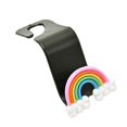 thumbnail image 1 of Organizador de almacenamiento con gancho para reposacabezas de asiento trasero de coche, con bonito diseño para abrigos, paraguas, bolsas de la compra, bolsos, tabletas, arcoíris., 1 of 12