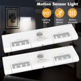 thumbnail image 1 of 2-Pack LED Closet Lights, 6-LED Motion Sensor Under Cabinet Light Battery Operated LED 90° Rotation Portable Night Lamp Bar for Closet, Cupboard, Kitchen, Pantry Stair, Garage, 1 of 9