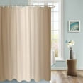 thumbnail image 3 of Fabric Shower Curtain Khaki Beige Ombre Solid Color Gradient Modern Art Shower Curtains with 12 Hooks Waterproof Machine Washable Bath Curtains for Bathroom, 54 x 78in, 3 of 6