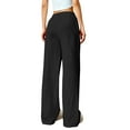 thumbnail image 4 of Women's Wide Leg Casual Lounge Pants Elastic Waist Drawstring Loose Trousers with Pockets, 4 of 6