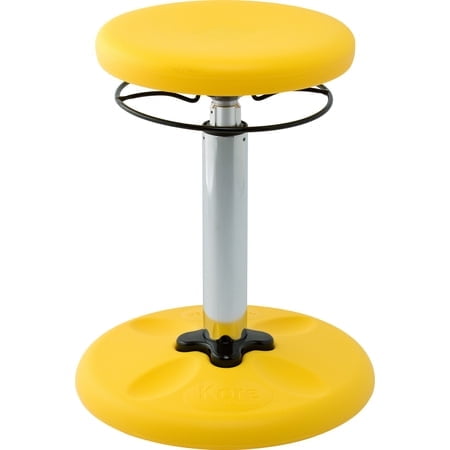Kore Kids Adjustable Height Tall Wobble Chair - Flexible Seating Stool For Classroom Elementary School Addadhd - Assembled In The Usa Yellow (165In-24In)