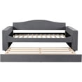 thumbnail image 4 of Twin Size Upholstered Daybed with Storage Armrests, Trundle and Latest Integrated Bluetooth Audio System, Teddy Fleece, 4 of 6