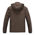 thumbnail image 3 of Tyhengta Men's Winter Jacket Cotton Jackets Fleece Lined Thick Work Warm Cargo Coats with Hooded Coffee 2XL, 3 of 11