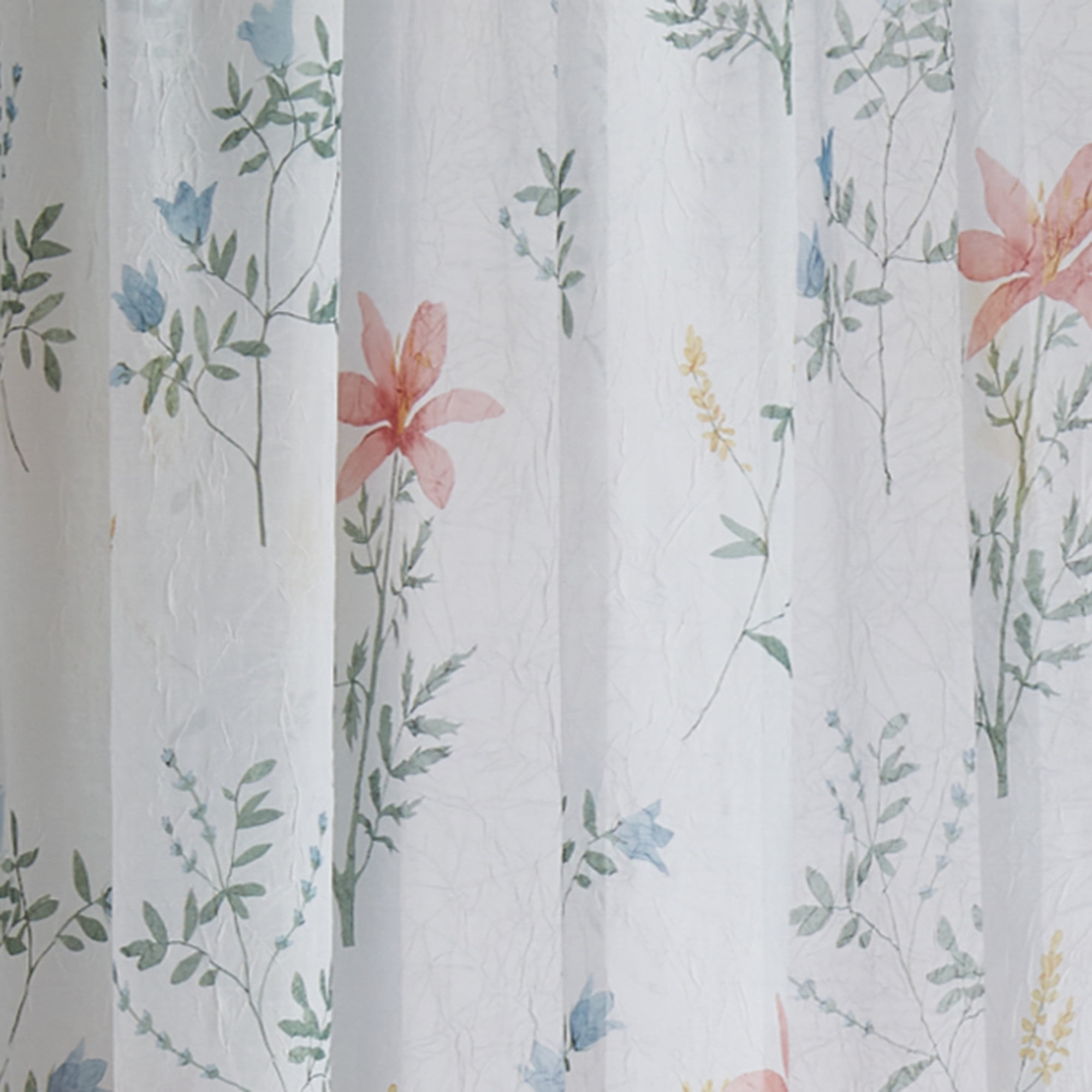 Curtainworks Primavera Crushed Voile Curtain Panel Pair, Multi, 100% Polyester, 51"W x 84"L, Adult