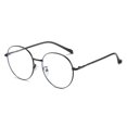 thumbnail image 5 of Gafas anti-luz azul para mujer, gafas planas con patadas, estilo coreano, retro, cuadradas, con marco de metal, 5 of 5