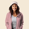 thumbnail image 4 of Dalix Black Cat Embroidered Fleece Zip Washed Hoodie Cold Fall Winter Women in Dusty Rose 2XL XX-Large, 4 of 5