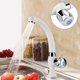 thumbnail image 3 of Grifo de agua fría y única de plástico ABS Ormromra fregadero de cocina accesorios para lavabo de baño G1/2 (diamante), 3 of 8