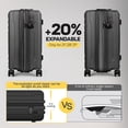 thumbnail image 3 of New York Xpress 3-Piece Hardside Luggage Set,20/26/30 Inch Expandable Spinner Suitcases w/TSA Lock, Grey - DQ135, 3 of 10
