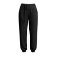 thumbnail image 5 of Women's Cotton Linen Joggers Ihhxva Drawstring Pants with Pockets Casual Elastic Waist Trousers Loose Fit Summer Straight Leg S-2XL, 5 of 6
