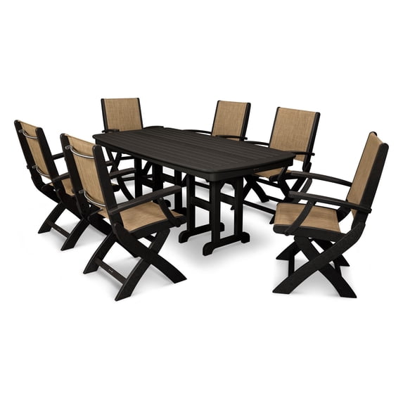 POLYWOOD® Coastal Sling Dining Set - Seats 6
