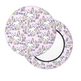thumbnail image 2 of Bingfone Purple Rabbit Padded Round Bar Stool Cover Cushion with Elastic Fabric Round Chair Seat - Purple Rabbit, 2 of 7