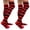Red and Black, variant on COUVER Women Striped Over Knee Stockings, Black Hot Pink, 2 Pairs