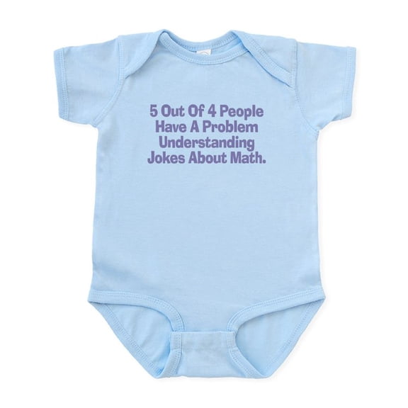CafePress - Math Jokes Infant Bodysuit - Baby Light Bodysuit, Size Newborn - 24 Months