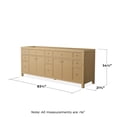 thumbnail image 3 of Wyndham Collection WCF929284DTGCXSXXMXX Pendry 84" Double Free Standing Vanity Cabinet, 3 of 4