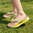 thumbnail image 5 of GPOECD Boys Flip Flops Lightweight Boys Summer Sandals Breathable Open Toe Footbed for Outdoor Play and Beach Adventures Kids Slippers 5-12Y Khaki,6-7 Years, 5 of 6