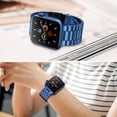 thumbnail image 4 of LGSY Metal Bands Compatible with Apple Watch Band 42mm 44mm 45mm Women Men Stainless Steel Strap for iWatch Series 8 7 6 5 4 3 2 1 SE Blue, 4 of 6