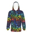 thumbnail image 6 of KLL Unisex Kids Boys Girls Hooded Pocket Pullover Hoodies-Magical Mushrooms and Flowers, 6 of 6
