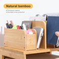 thumbnail image 3 of Organizador de escritorio Homde de bambú con 3 niveles y portalápices ajustable, 3 of 6