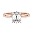 thumbnail image 5 of 1 ct Oval cut Lab Grown Diamond  Engagement Ring 14k Rose Gold All Size, 5 of 5