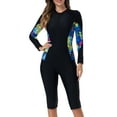 thumbnail image 2 of Sakmal Rash Guards One Piece Swimsuits for Women Tummy Control Fitness Long Sleeve Bathing Suit Beach Crew Neck Ladies Swimwear L, 2 of 9