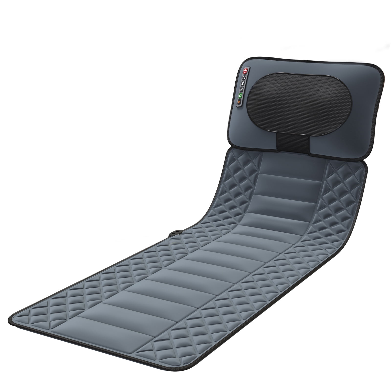 Ikristin Electric Full Body Massage Mat with Heating, Lumbar Traction, 10 Vibration Motors & Triple Back Heating Pad. Soothes Back/Waist/Hip/Legs, Ideal Gift for Women Men