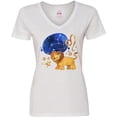 thumbnail image 3 of Inktastic Leo Constellation Zodiac Sign Illustration Women's V-Neck T-Shirt, 3 of 5