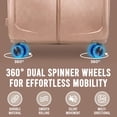 thumbnail image 3 of Hardside 20-Inch Carry-On Expandable with Combo Lock Spinner Suitcase, Rose Gold, 3 of 7