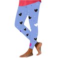 thumbnail image 3 of Feancey Summer Clearance Workout Leggings for Women Scrunch Butt High Waisted Yoga Pants Valentines Day Love Heart Print Seamless Skinny Tights Novelty Ladies Gifts Blue M, 3 of 8