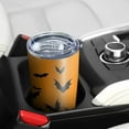 thumbnail image 5 of 20oz Tumblers Halloween Bat Silhouette Pattern Stainless Steel Vacuum Insulated Double Wall Travel Tumbler Cups Mug with Lid and Straw,Cleaning Brush for Cold & Hot Drinks, 5 of 7