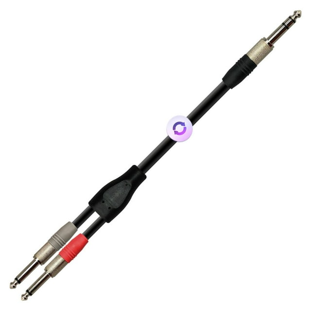Cable de Audio XSS SC138 6.3x2 Mono a 1 Plug Mono Negro
