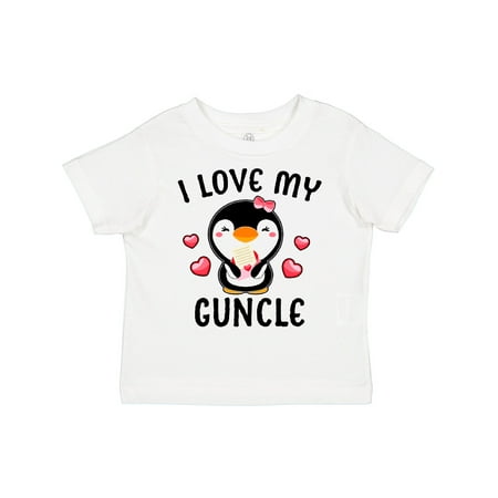 

Inktastic I Love My Guncle with Cute Penguin and Hearts Gift Toddler Toddler Girl T-Shirt