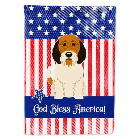 Carolines Treasures BB3074GF Patriotic USA Petit Basset Griffon Veenden Flag Garden Size   Small  multicolor