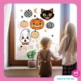 thumbnail image 2 of Big Dot of Happiness Vintage Halloween Window Clings, Reusable Holiday Window Sticker Decorations, Black Cat Pumpkin and Ghost Decals, Retro Halloween Static Clings for Kids Party or Fall Home Decor, 2 of 6