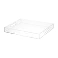 thumbnail image 3 of Servir la bandeja de almacenamiento de la bandeja Organizador de tocador de baño moderno simple para toallas Cosméticos y accesorios 40.5 x 30.5 x 5.1 Claro, 3 of 7
