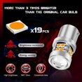 thumbnail image 2 of 4Pcs 3156 3157 T25 P27/7W Car LED Bulbs - 19SMD 3030 600LM Super Bright Amber Yellow LED Turn Signal Light - for Car Front/Rear Turn Signal Lamp Side, 2 of 5