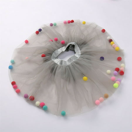 Baby Girls Kids Tutu Skirt Tulle Dance Ballet Dress Toddler Rainbow Bow Costume