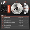 thumbnail image 5 of A-Premium Rear Disc Brake Rotors Set Compatible with Toyota Camry 1992-2001 Solara 1999-2003 Lexus ES300 1997-2001, 5 of 8