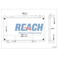 thumbnail image 2 of REACH 41-1573 Radiator for 01-93 Nissan Altima, Automotive Radiator Replacement Part, 2 of 4