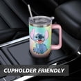 thumbnail image 7 of 40oz Cartoon Movie Stainless Steel Tumbler with Lid and Straw,Spill Proof Cartoon Travel Cup for Cartoon Lovers Double Wall Vacuum Insulated Coffee Mug with Handle Pink, 7 of 7