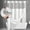 White, variant on odorsTT Black Waffle Double Woven Shower Curtain, No Hook, Clear Top Window Hookless Shower Curtain Curtain Hotel Style Double Layer Machine Washable,72" X 75"