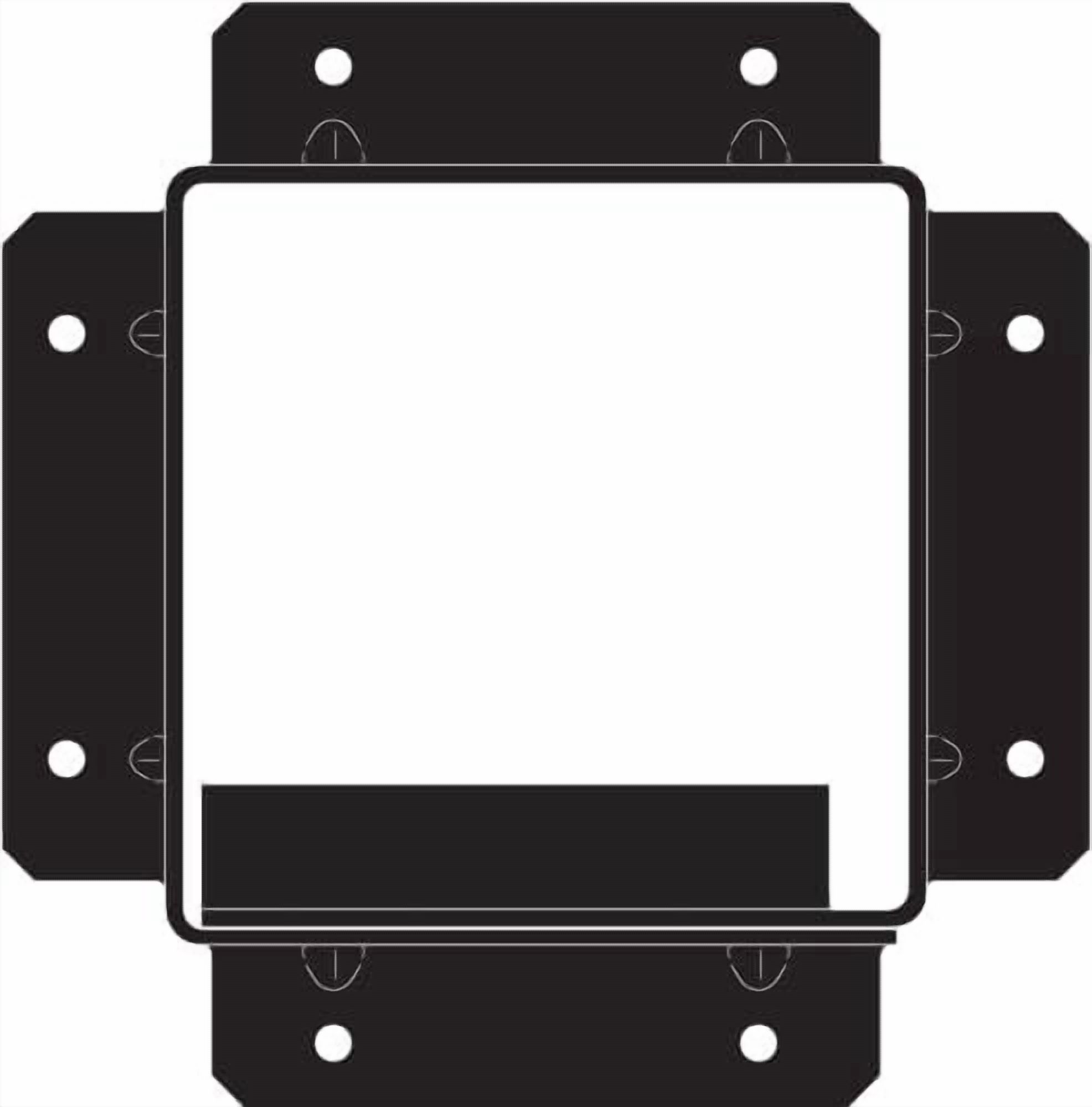 Simpson Strong-Tie SAGE-B66-KT2 Outdoor Accents Sage System Black Powder-Coated Post Base for 6x6 Lumber with Included Color-Matched Connector Screws Pack of 2