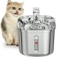 thumbnail image 1 of 74oz/2.2L Automatic Smart Pet Water Fountain With Water Level Window, Stainless, 1 of 3