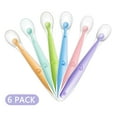 thumbnail image 1 of Cuchara suave de silicona para bebés | Formación alimentación para niños y lactantes para niños y lactantes | Paquete de 6 piezas sin BPA | Adecuado para la primera etapa de la goma de mascar Namotu WMPH-942, 1 of 5