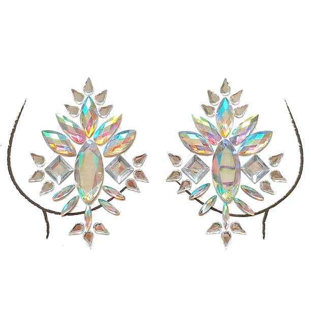 Pegatinas de tatuaje, tatuaje temporal para hombres, mujeres y adultos, exquisita pegatina acrílica para el pecho, arte de diamante, decoración para fiesta de carnaval, pincel de maquillaje.